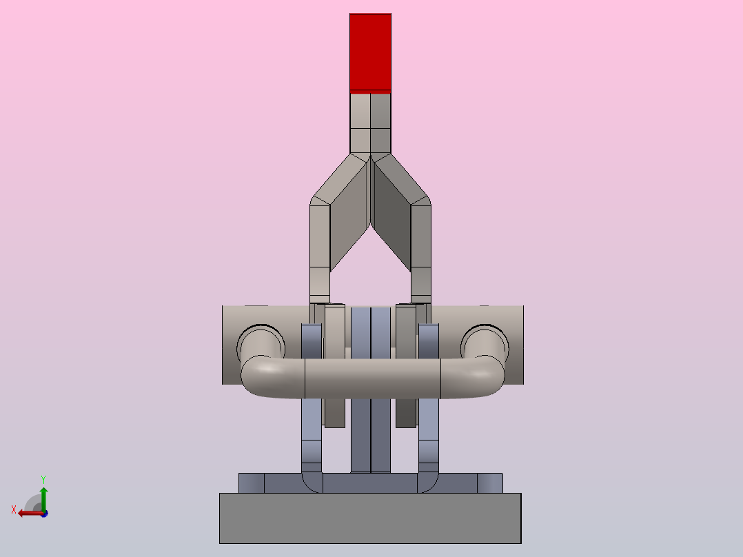带螺钉的钣金锁夹后视图