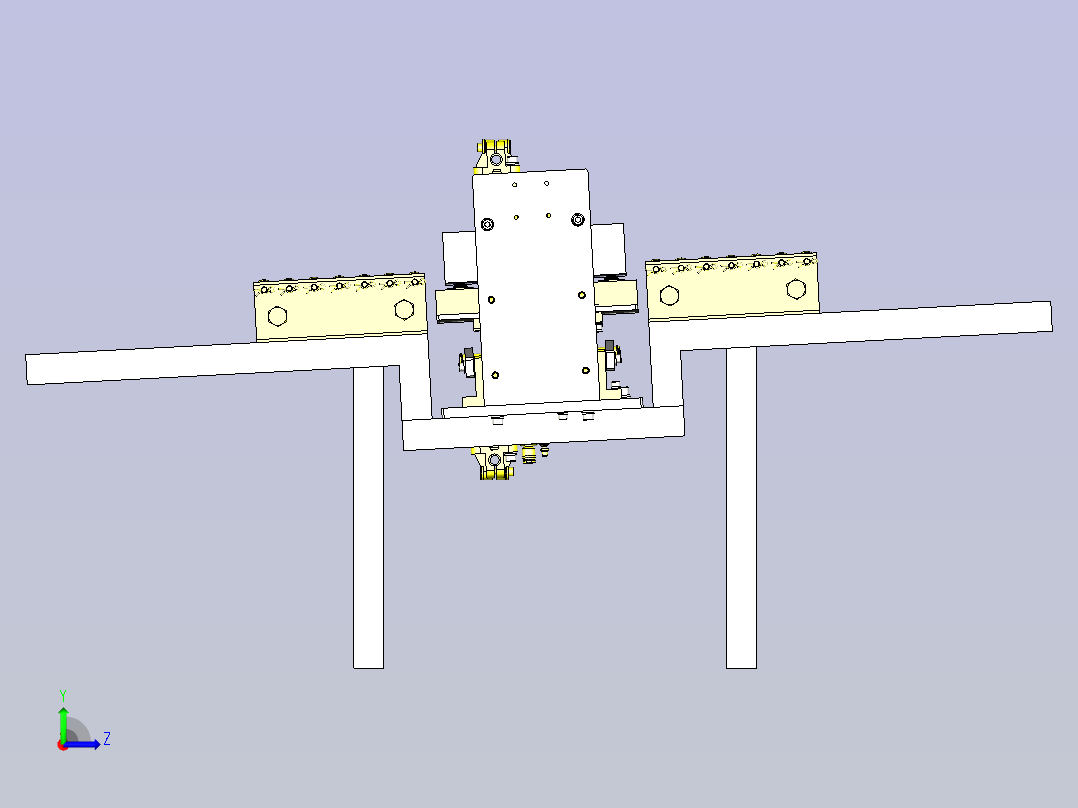 一款提升活动滑道3D模型左视图