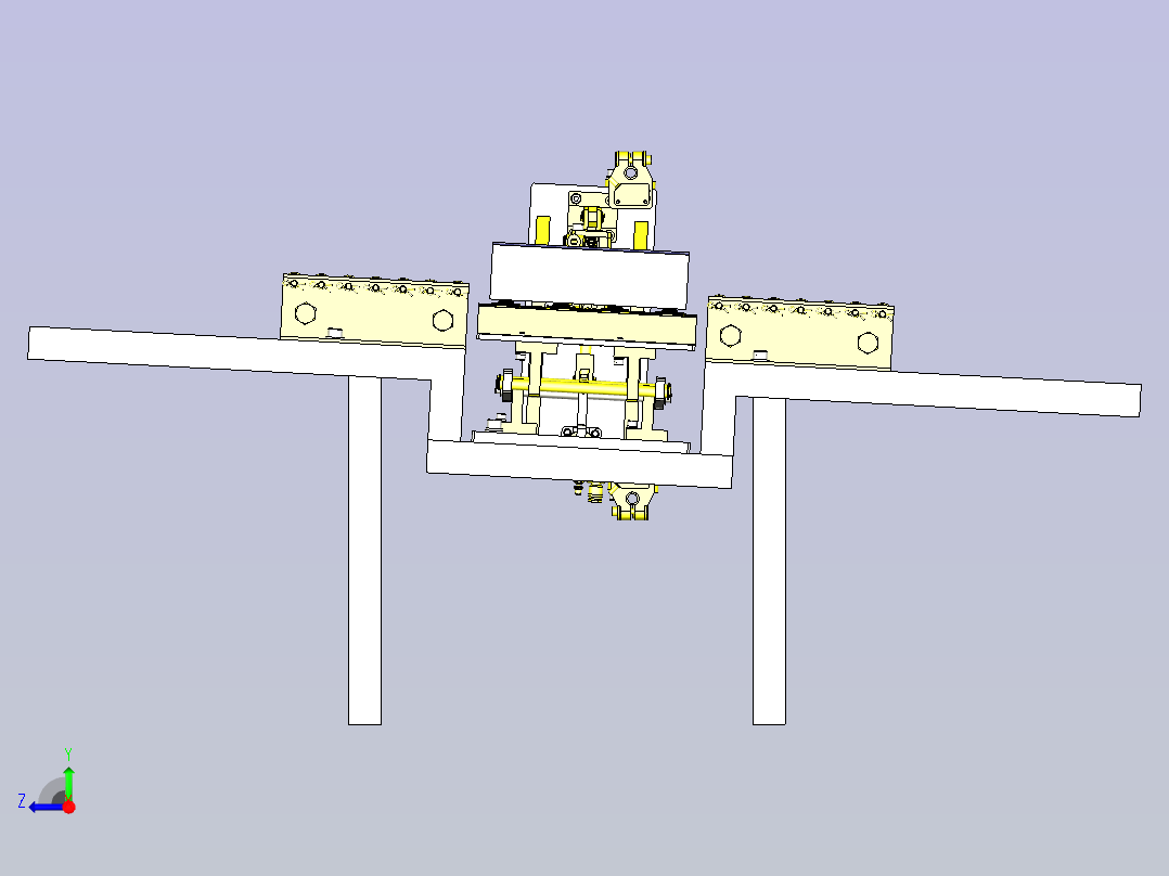 一款提升活动滑道3D模型右视图