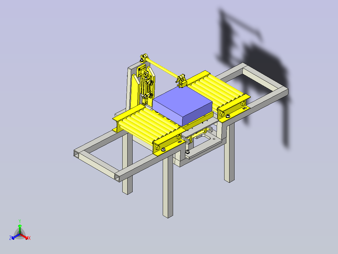 一款提升活动滑道3D模型正等轴测图