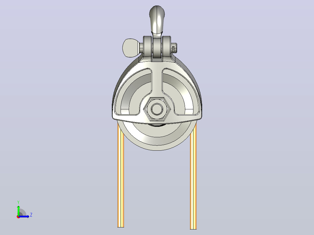 尼龙绳d12mm的膨胀索具滑轮d130mm左视图