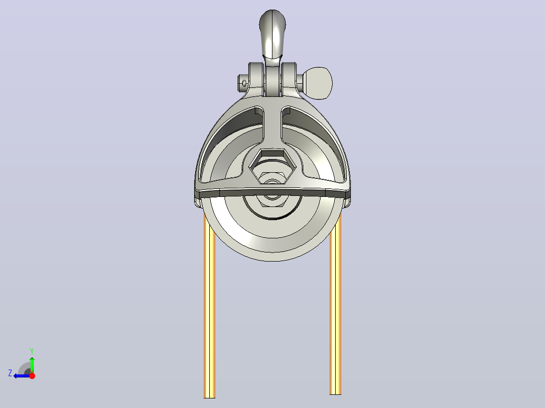 尼龙绳d12mm的膨胀索具滑轮d130mm右视图