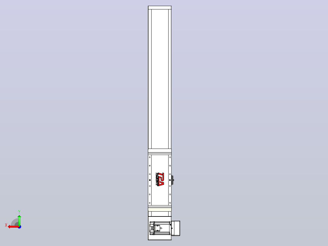 伺服电机集成皮带传动直线执行器TPA-OCB-140-256-L650-RU-P75-N3后视图