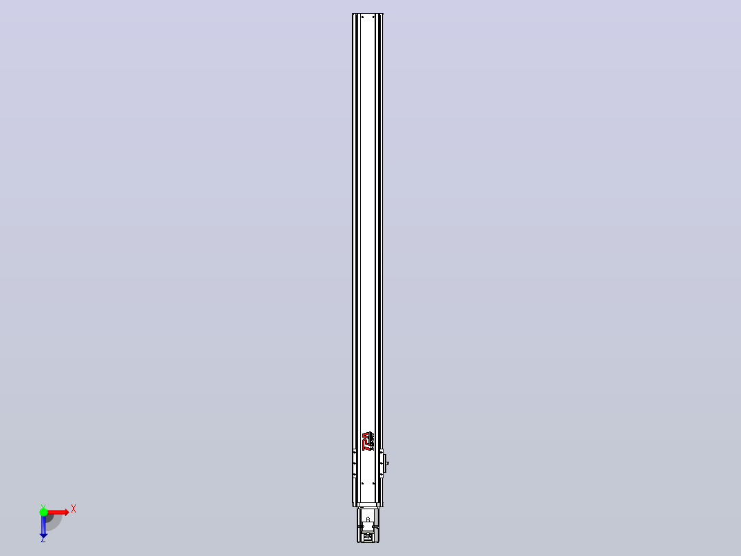 日规模组半封闭丝杆TPA-HNR-85S-1610C-L1150-M-C-P20-N3俯视图
