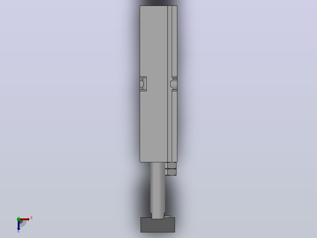 TD φ20双轴气缸[TD20×50-SB2]俯视图