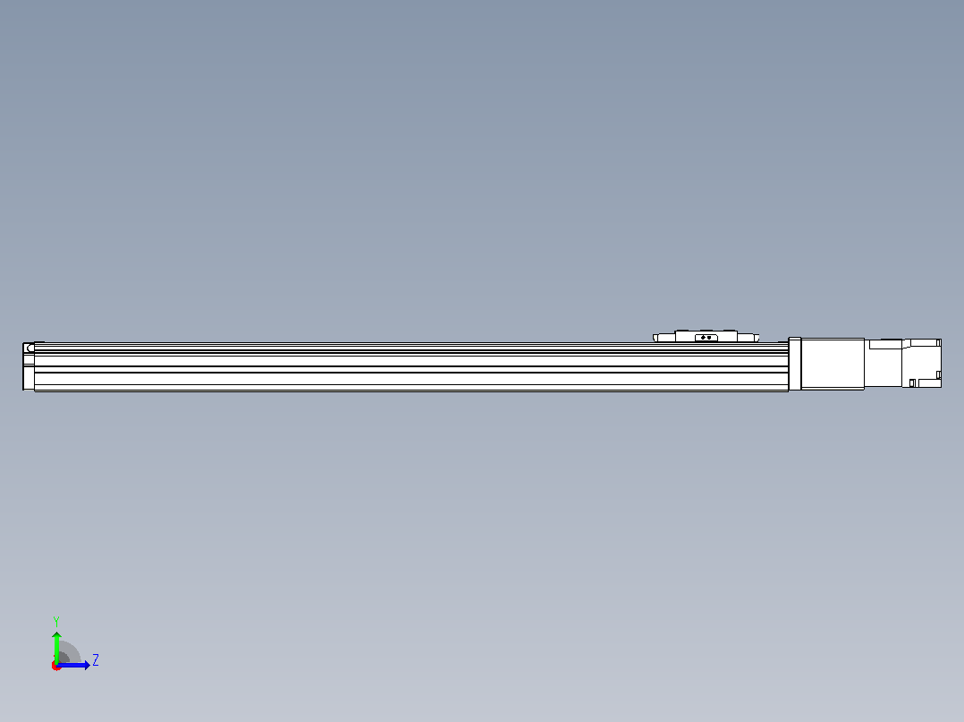 滚珠丝杠直线轴内置导轨TPA-GCR-40-1210C-L500-M-M10-N3左视图