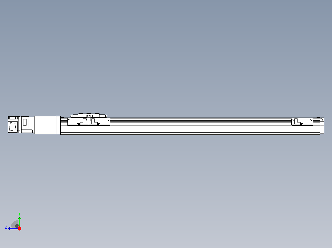 滚珠丝杠直线轴内置导轨TPA-GCR-40-1210C-L500-M-M10-N3右视图