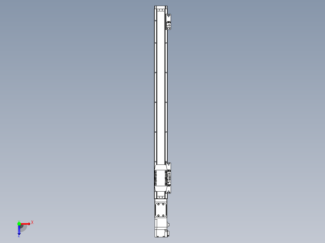 滚珠丝杠直线轴内置导轨TPA-GCR-40-1210C-L500-M-M10-N3俯视图