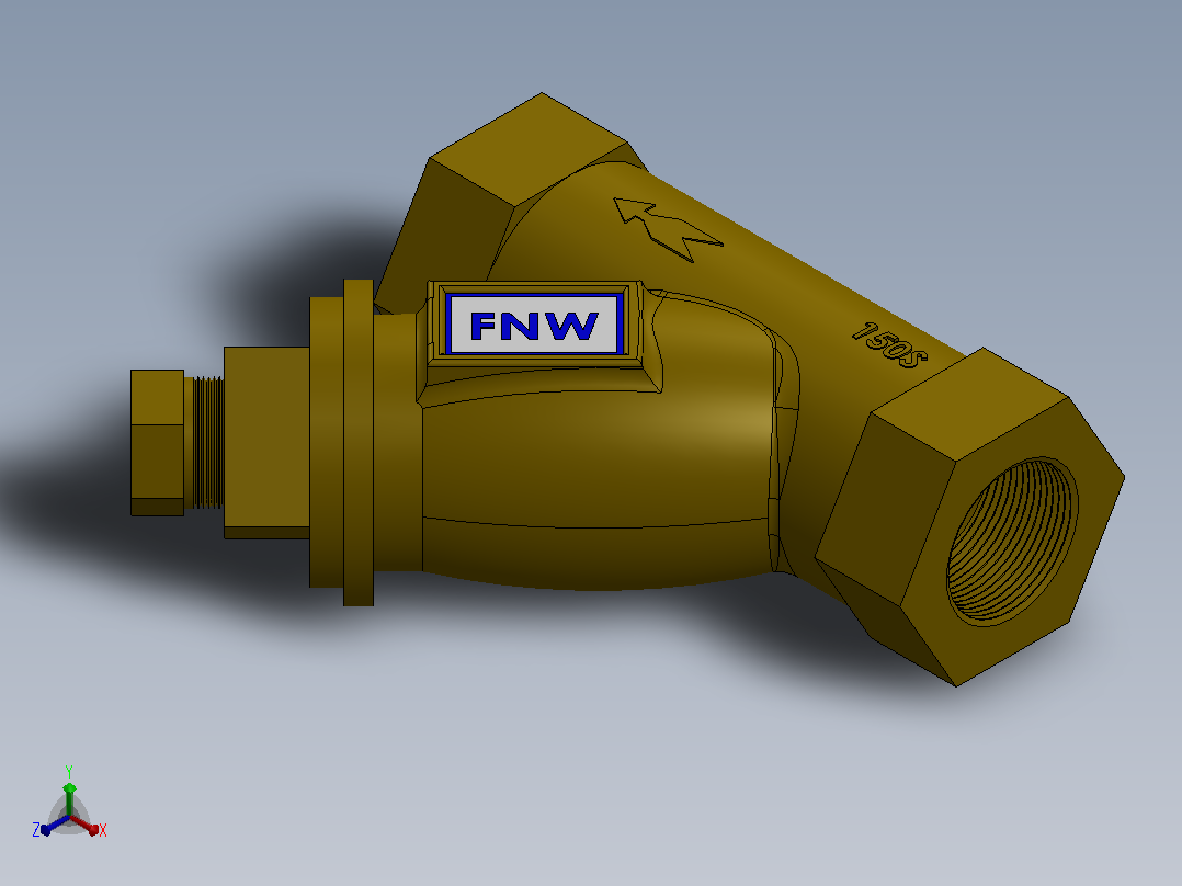 阀门、过滤器FNW-FNW509D主视图