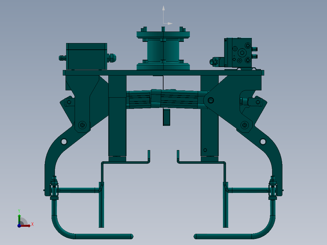 包装袋夹具前视图