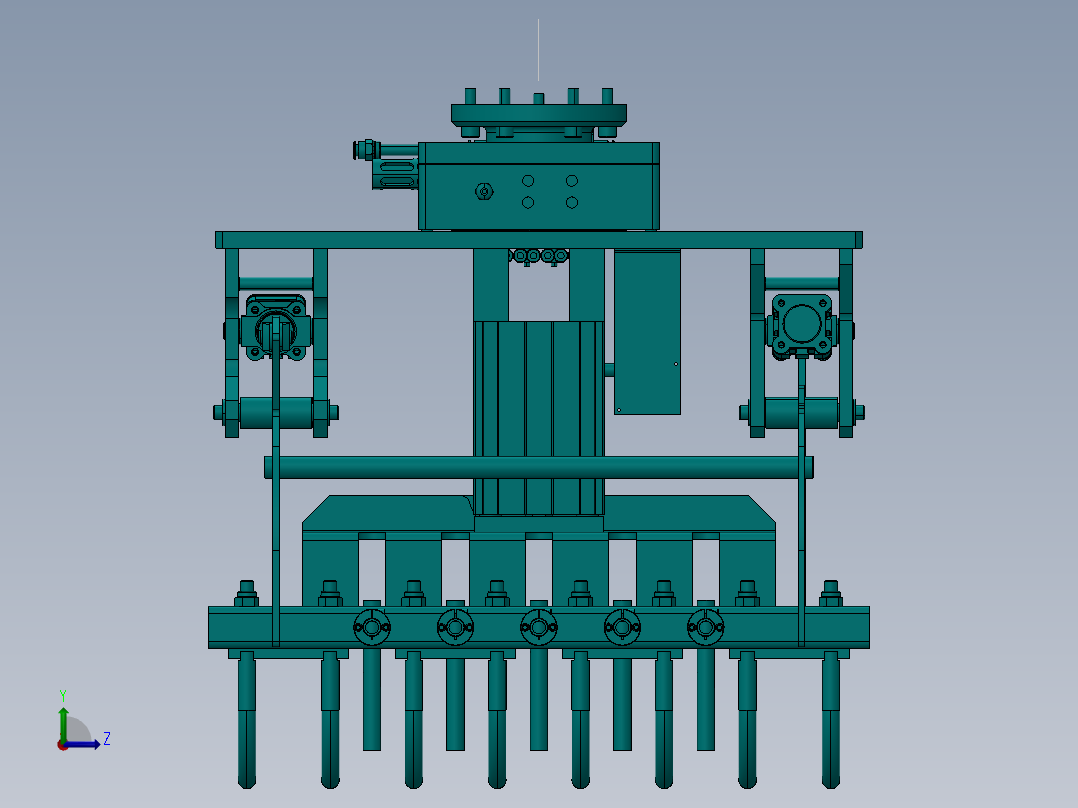包装袋夹具左视图