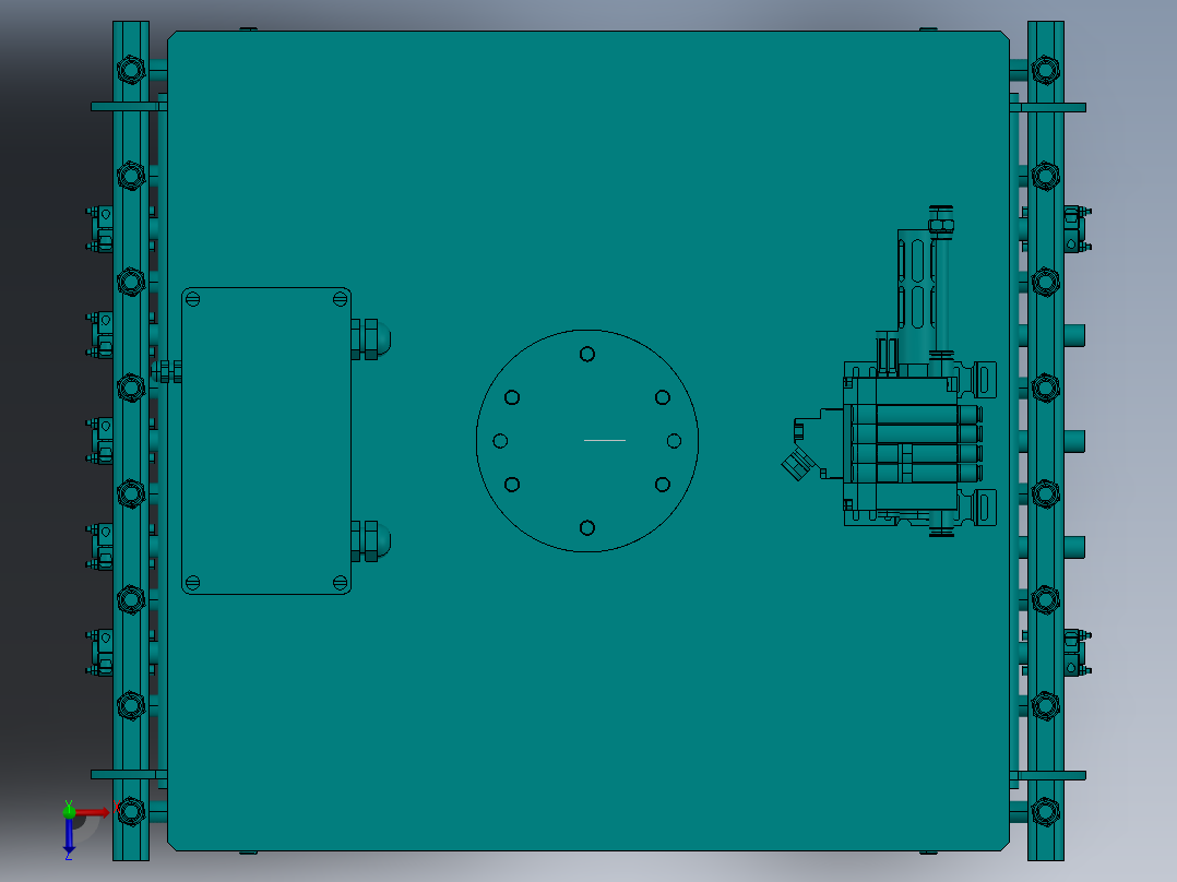 包装袋夹具俯视图