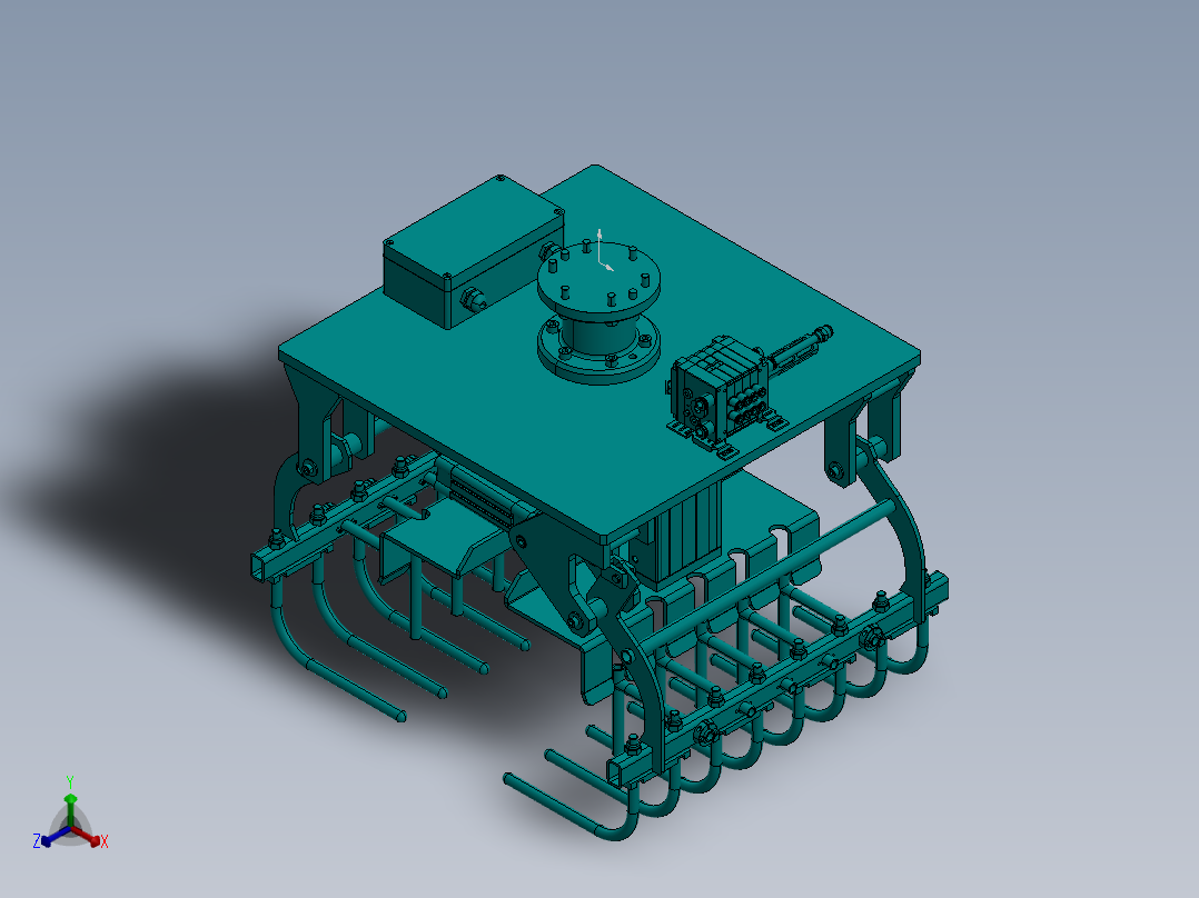 包装袋夹具正等轴测图