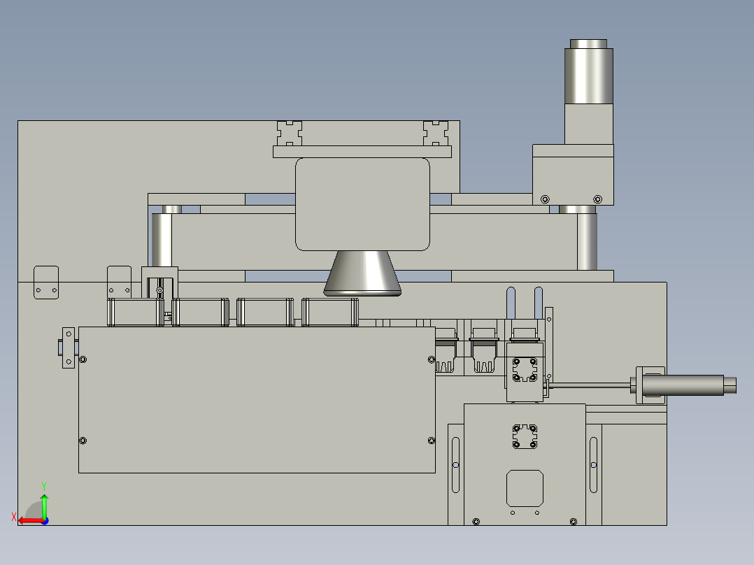 触点弹力测试机3D模型后视图