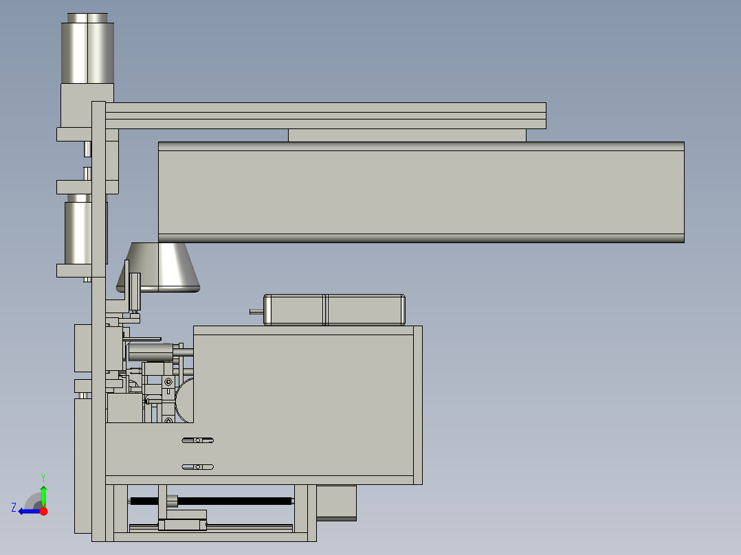 触点弹力测试机3D模型右视图