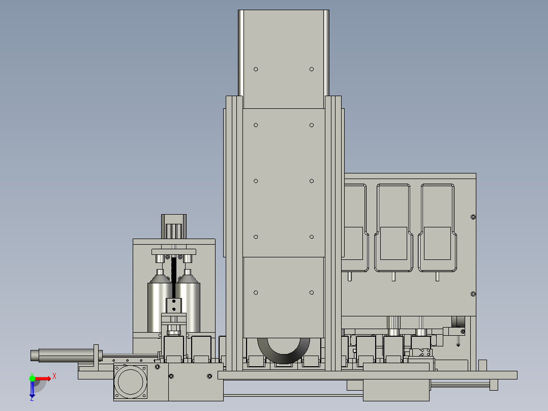 触点弹力测试机3D模型俯视图