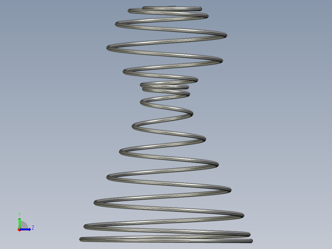 solidworks塔式 弹簧设计左视图