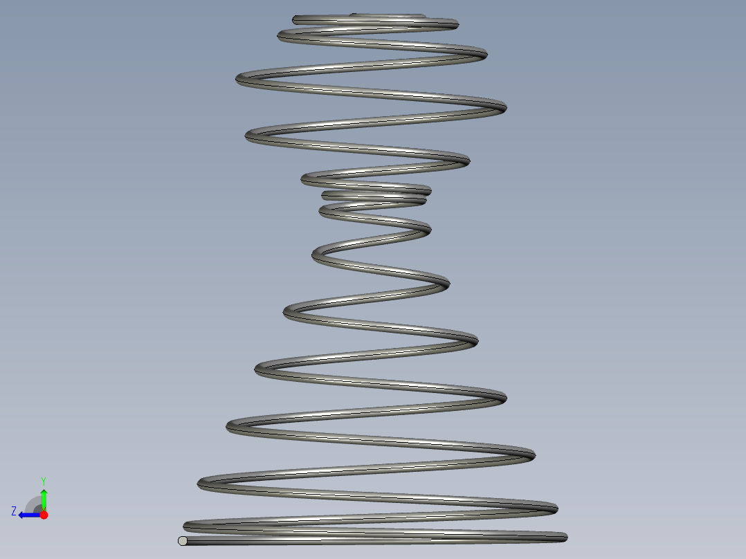 solidworks塔式 弹簧设计右视图