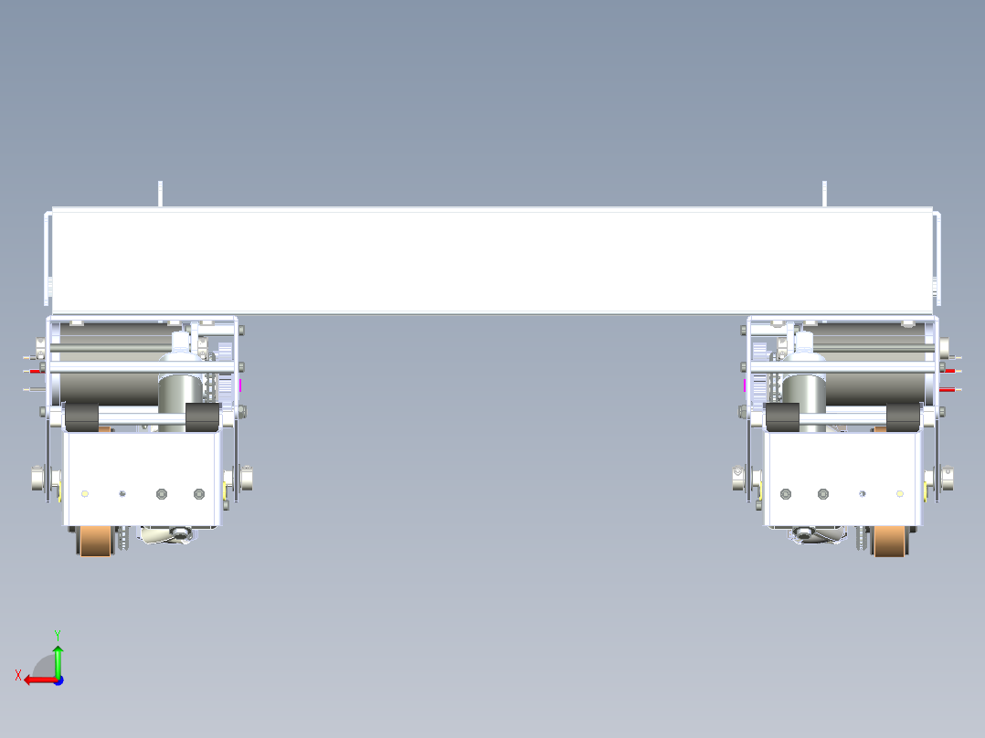 麦克拉姆轮——定向轮转化驱动底盘后视图