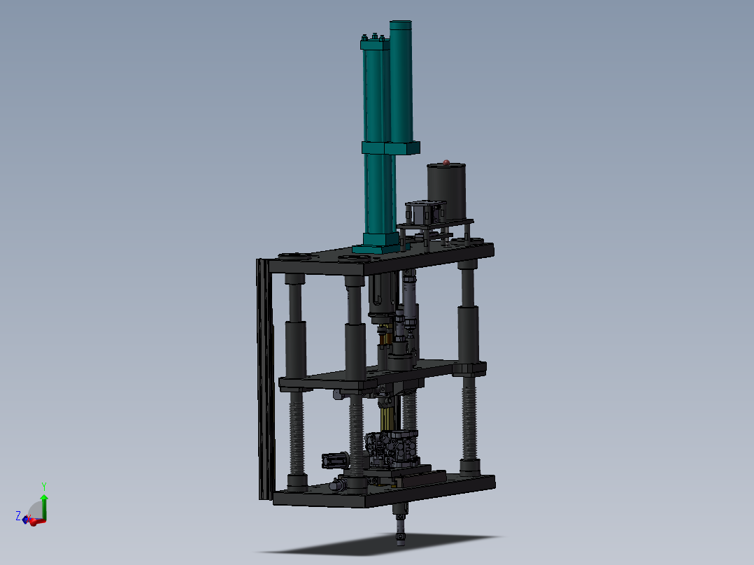 油泵液压自动压装3d图纸 油压下压机械设备三维模型3d