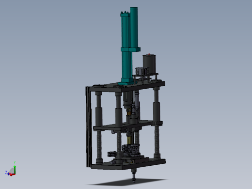油泵液压自动压装3d图纸 油压下压机械设备三维模型3d