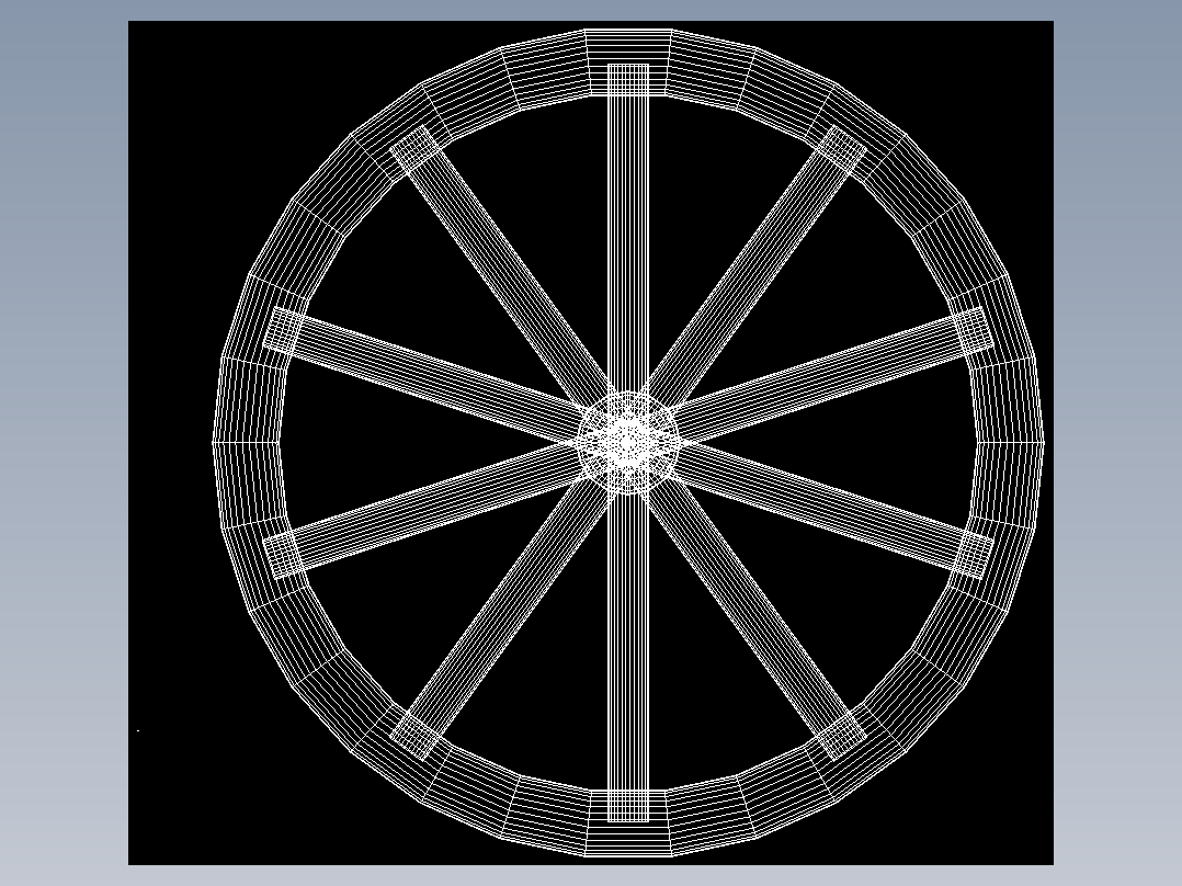 CAD格式机械制图二维100例练习-59 车轮模型