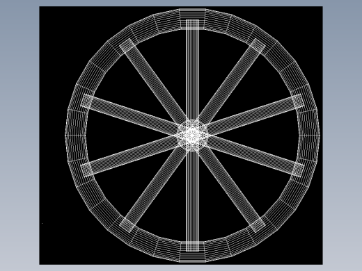 CAD格式机械制图二维100例练习-59 车轮模型