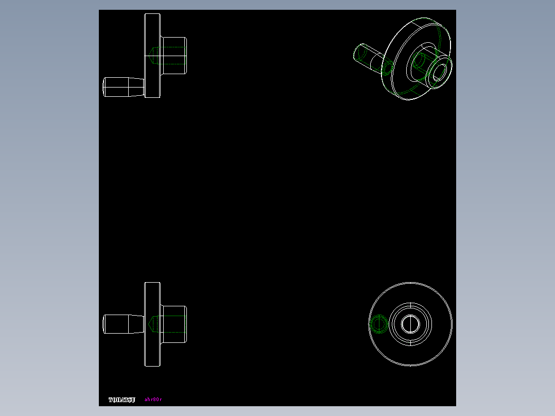 鋁合金手輪AH,AHG,AHR-2D多系列多零件图纸模型