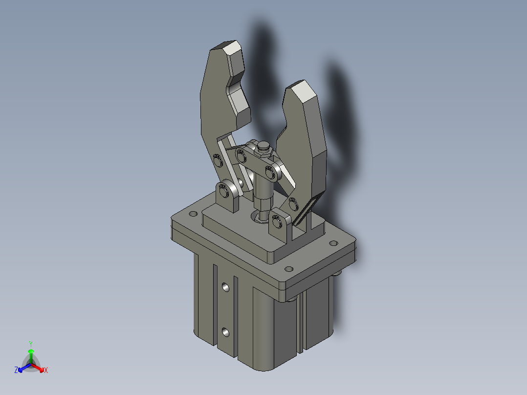 气动机械爪设计三维 1021209主视图