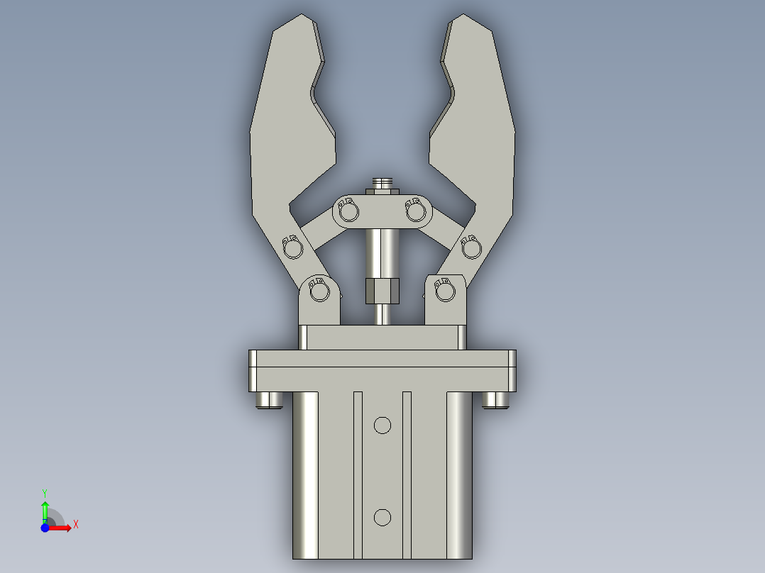 气动机械爪设计三维 1021209前视图