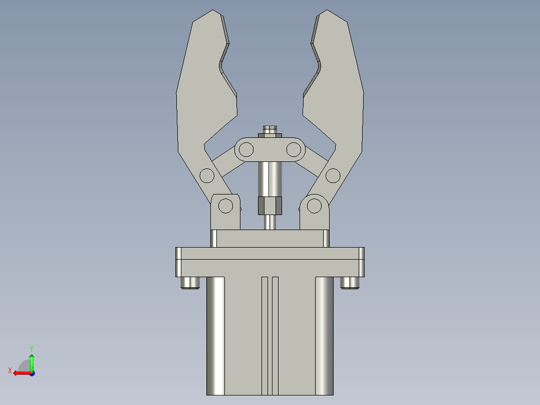 气动机械爪设计三维 1021209后视图