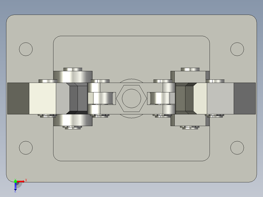 气动机械爪设计三维 1021209俯视图
