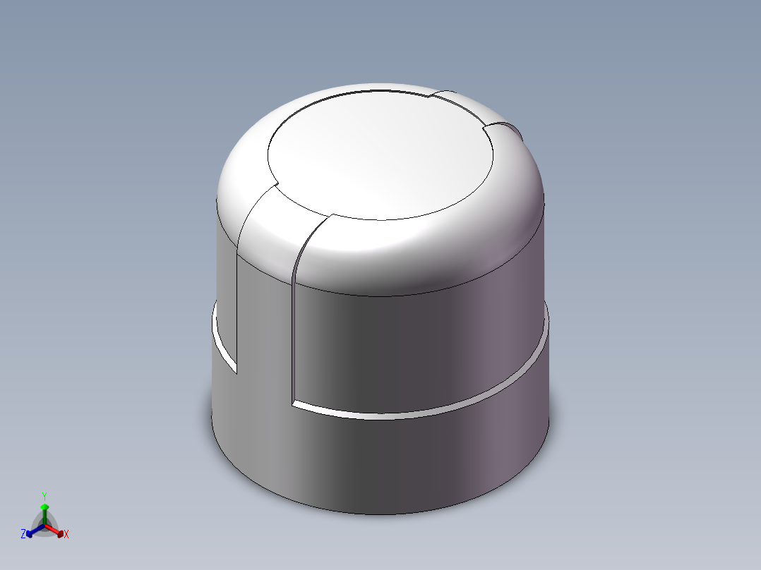 圆管帽 DN8正等轴测图