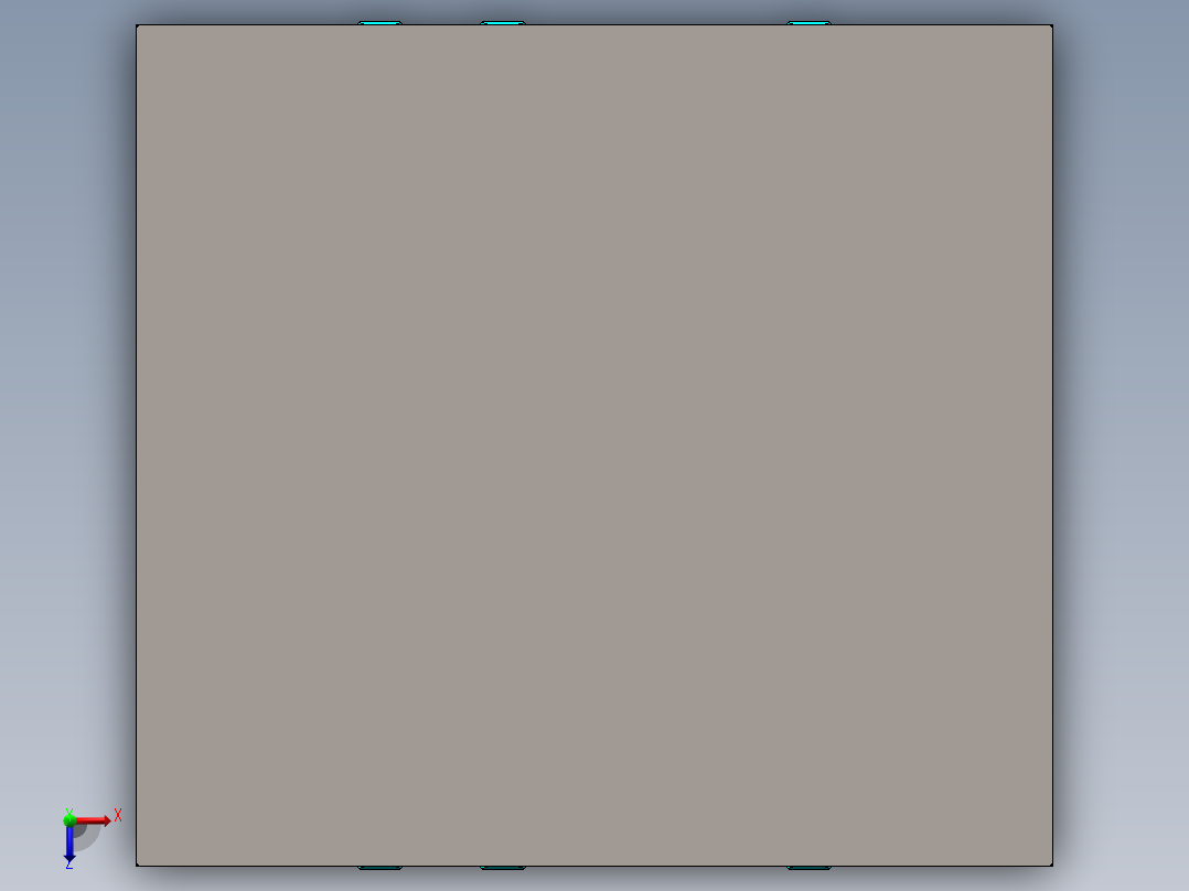 方通机架 多门机架配件类 可编辑关联变更尺寸俯视图