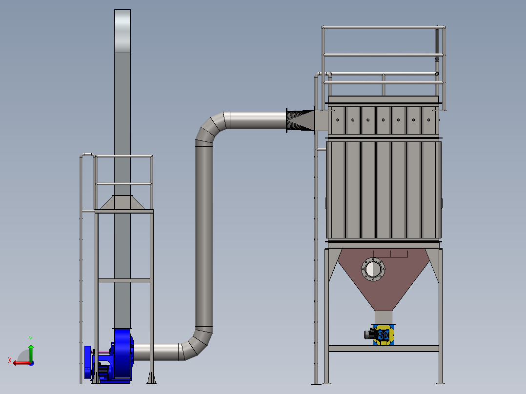 49袋脉冲布袋除尘器(1)后视图