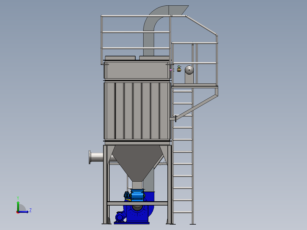 49袋脉冲布袋除尘器(1)左视图