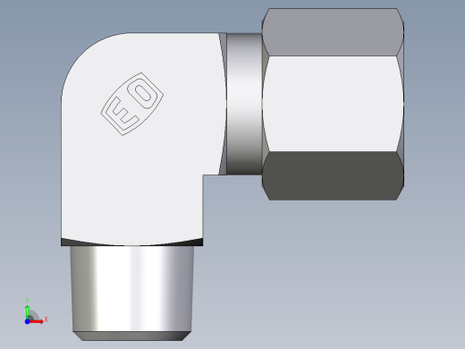 卡套式工业通用硬管接头EO_Male_stud_elbow_WE08LLMCF前视缩略图