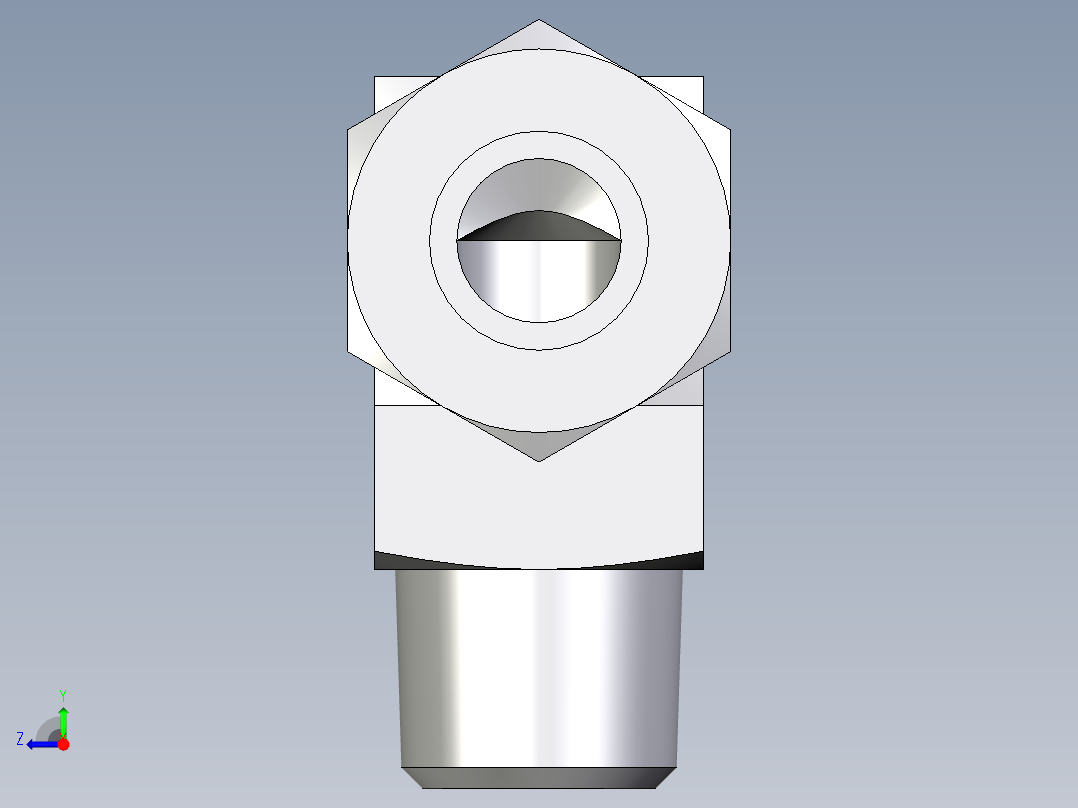 卡套式工业通用硬管接头EO_Male_stud_elbow_WE08LLMCF右视图