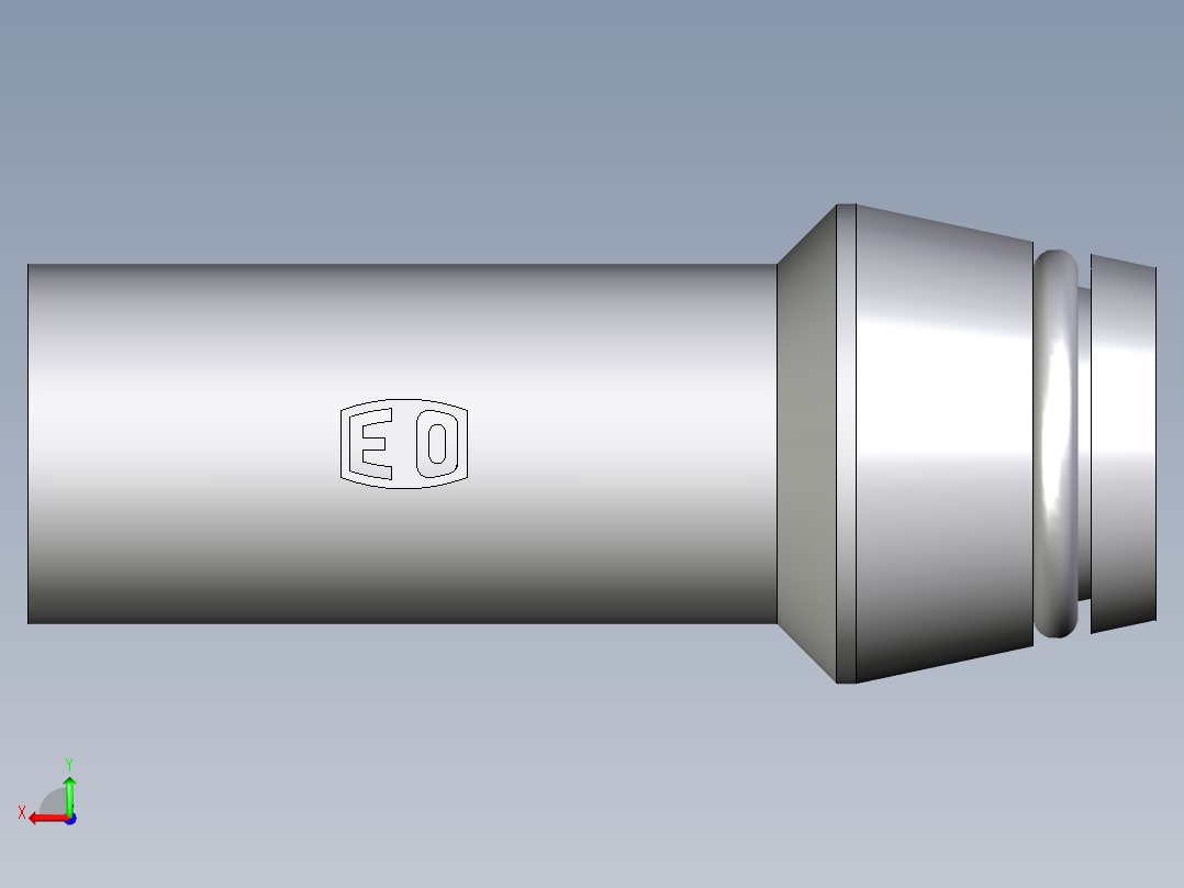 卡套式工业通用硬管接头EO_Weld_nipple__orbital__SKA12X2ORB71后视图