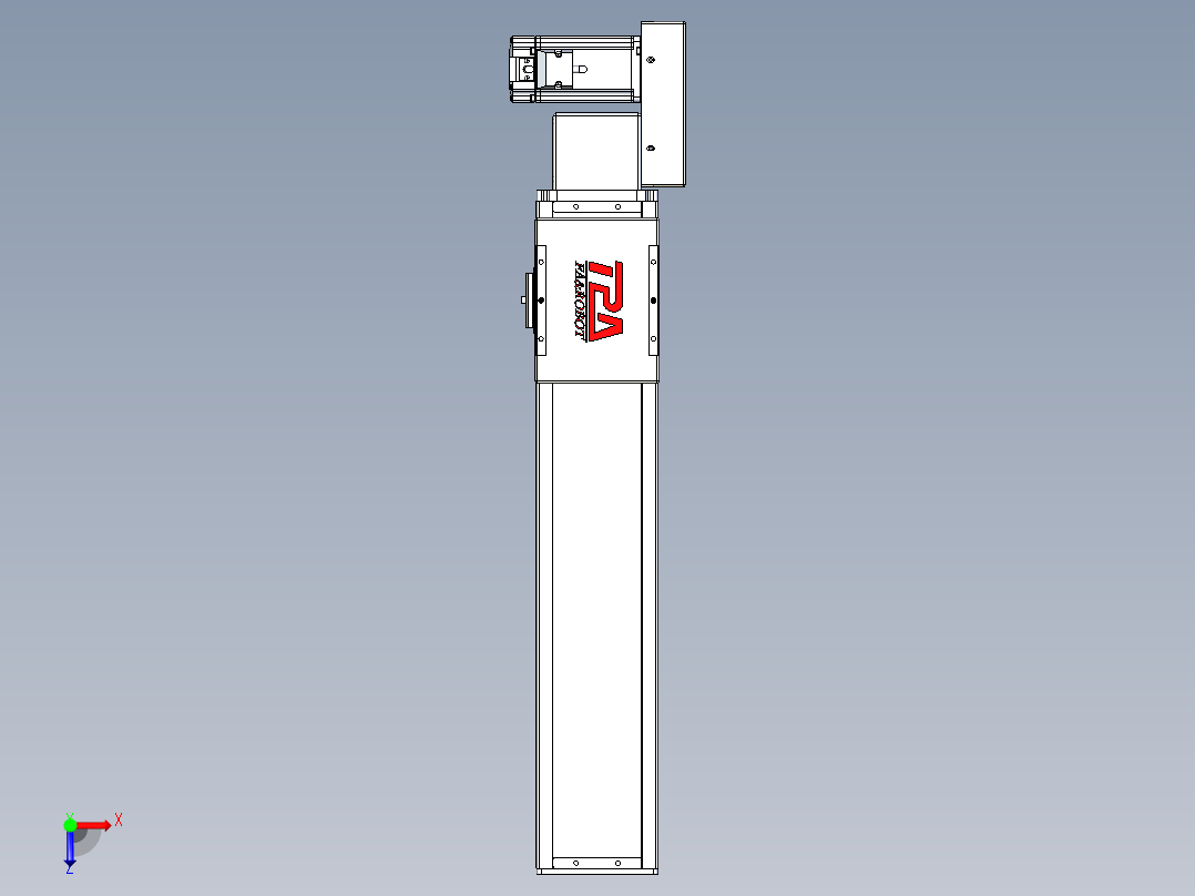 同步带全封闭直线模组TPA-HCB-110D-90-L400-ML-C-P40-N3俯视图