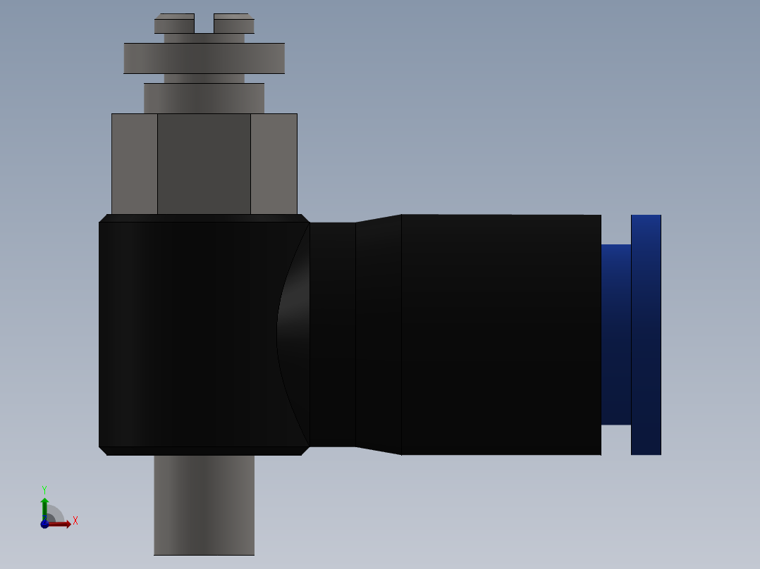 Ø6 x M5 - CONTROLE DE FLUXO 90° BANJO (C0K510605)前视图