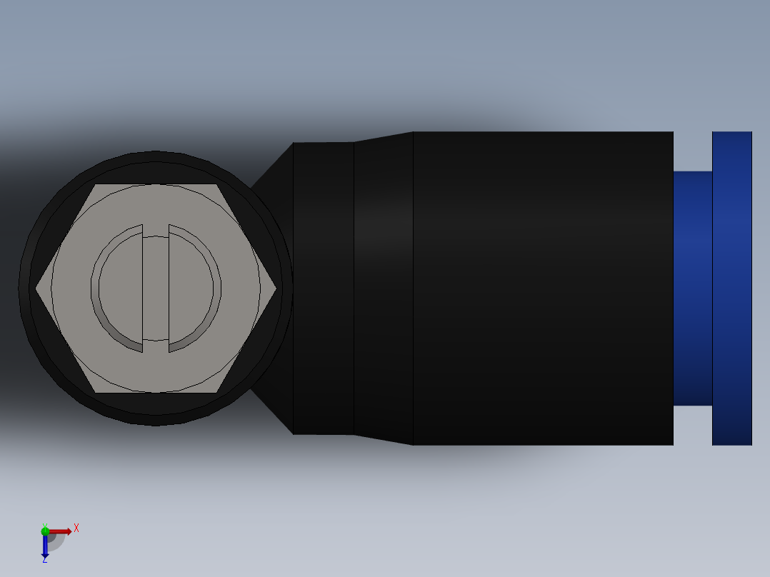 Ø6 x M5 - CONTROLE DE FLUXO 90° BANJO (C0K510605)俯视图