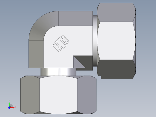 卡套式工业通用硬管接头EO_Standpipe_elbow_EVW25SCF前视缩略图