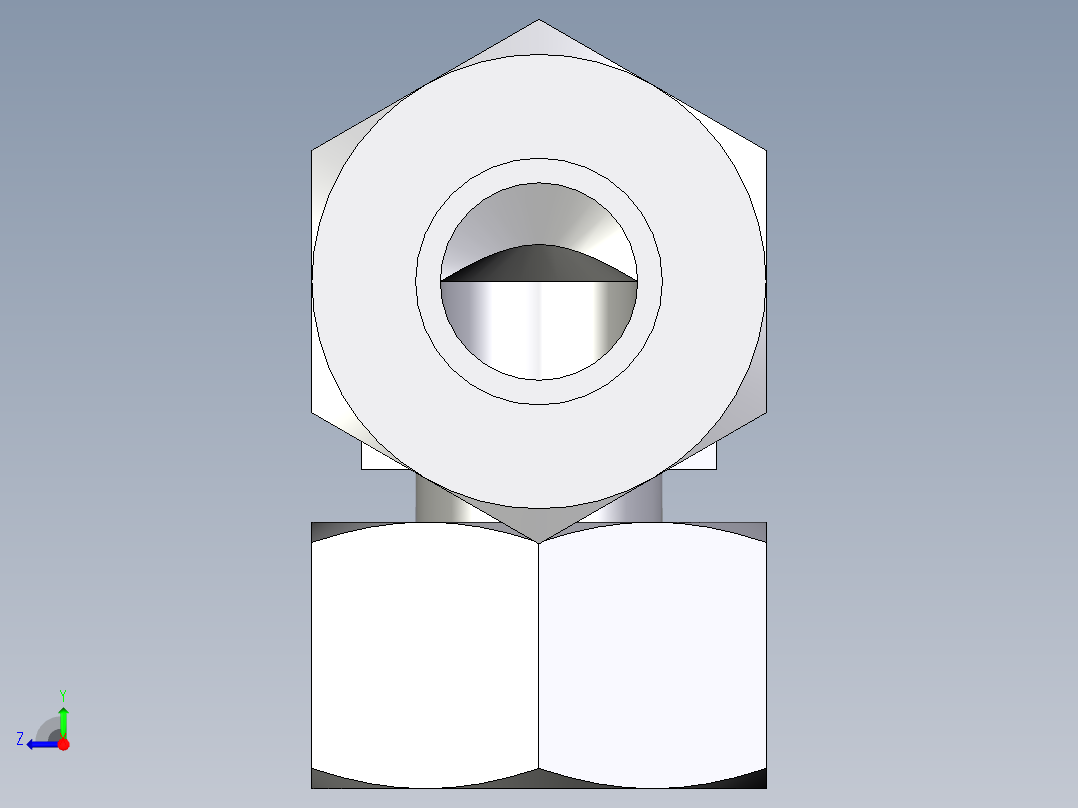 卡套式工业通用硬管接头EO_Standpipe_elbow_EVW25SCF右视图