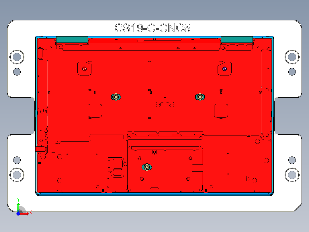 CS19-C-CNC5笔记本CNC工装夹具三维模型-180726前视图