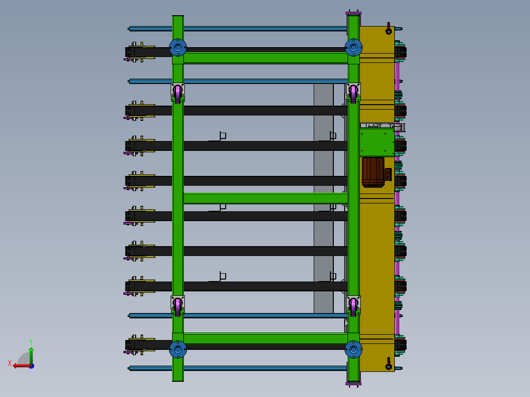 同步带皮带机（具有皮带清扫装置）sw18可编辑后视图
