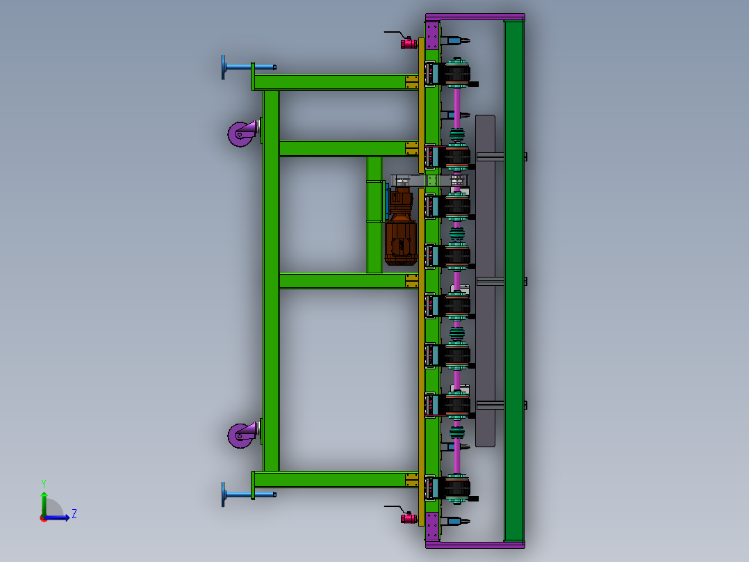同步带皮带机（具有皮带清扫装置）sw18可编辑左视图