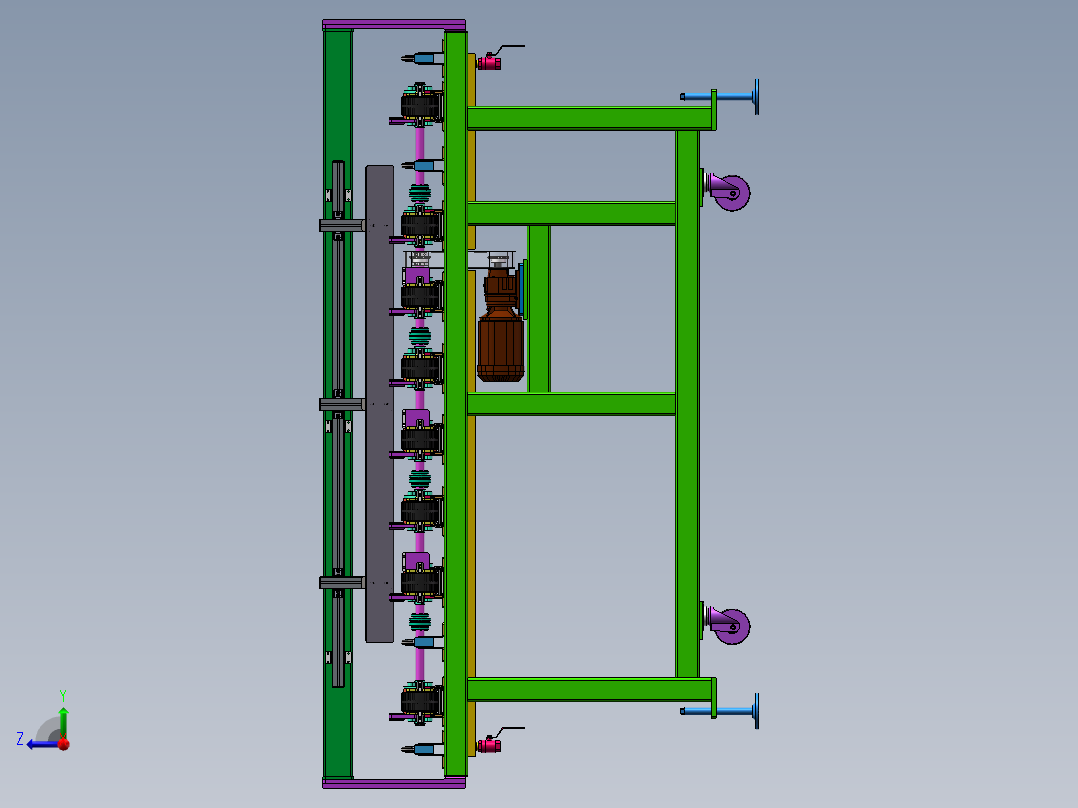 同步带皮带机（具有皮带清扫装置）sw18可编辑右视图