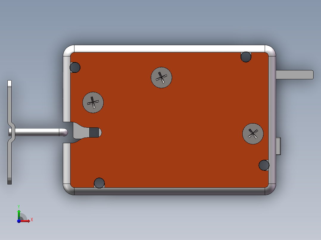快递柜电机驱动锁sw18可编辑前视图