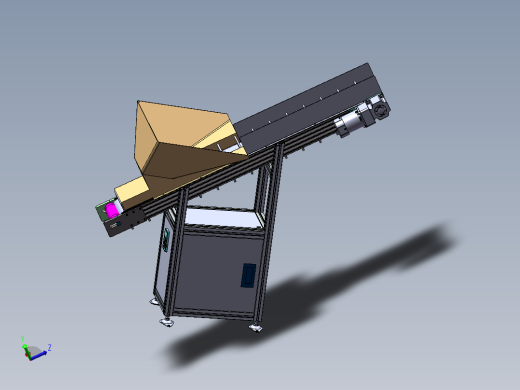 D005平皮带爬坡机提升运输机sw18可编辑